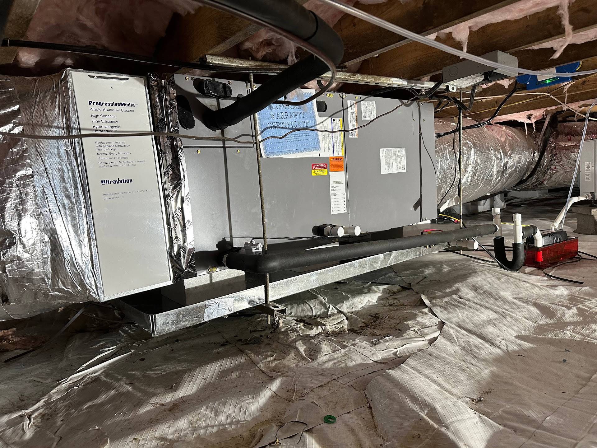 Air handler under a house